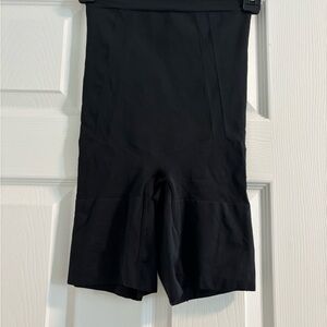 SPANX Black and Gray Biker Shorts